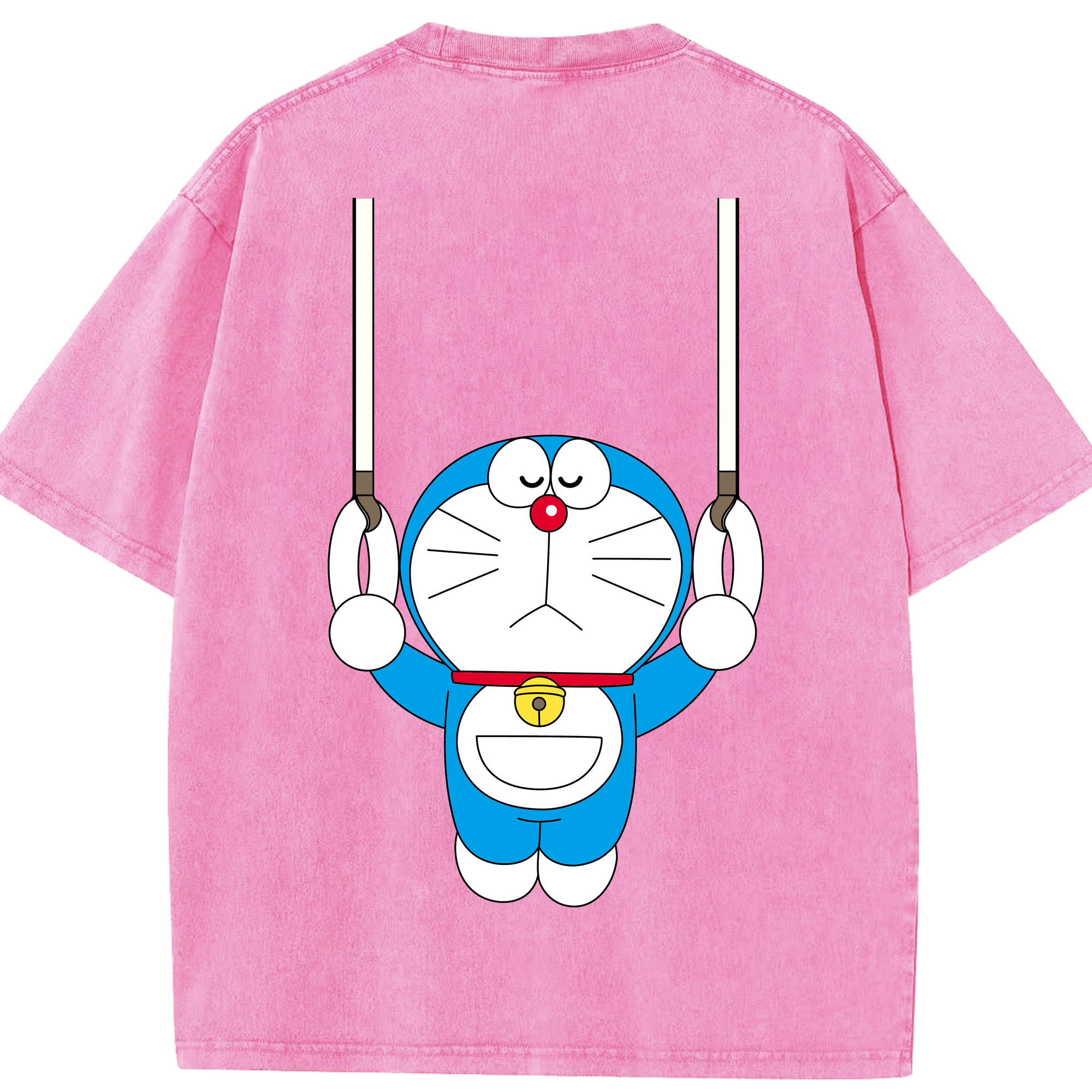 （画像用） ドラえもん Doraemon 綿100% ヴィンテージ風 半袖Tシャツ（背面プリント）